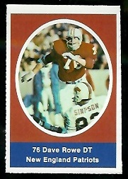 1972 Sunoco Stamps      374     Dave Rowe